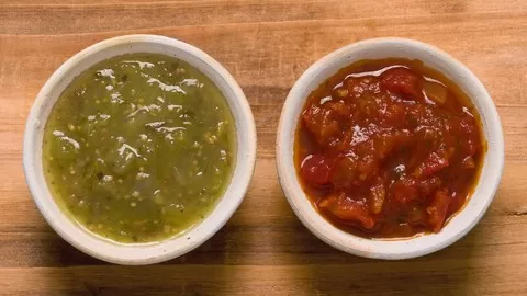 An A-Z guide for authentic Mexican cuisine: Tomato and Tomatillo Salsas.