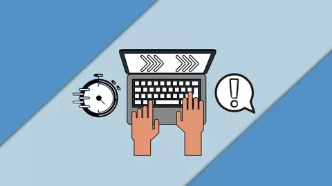 Increase your typing speed and productivity by implementing the touch typing strategies taught in this typing course