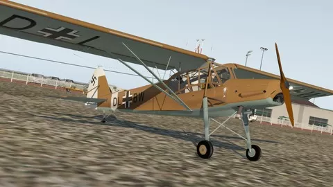 Pilot training in the Fieseler Storch
