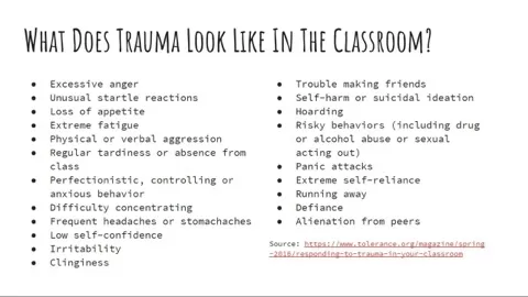 This class will provide an overview and introductory information about the philosophy behind trauma-informed teaching