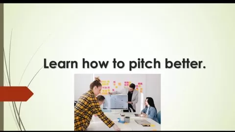 Do you want to start pitching your own idea's better? In this course you will learn how to plan out your ideaandyou may have a great ideabut