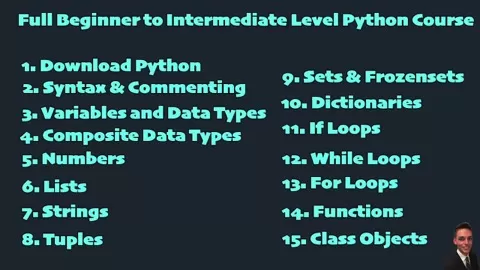 In this class we'll go over the building blocks of python. Once we understand all of these concepts
