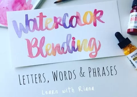 Have you ever wanted to take your brush lettering to another level by learning to blend colors to make beautiful hand lettered art pieces?