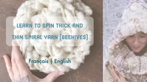 How to core spin thick and thin spiral yarn - level Intermediate