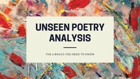 In this short course I will take you through the 6 thing your teacher will expect you to comment on when you are analysing poetry.