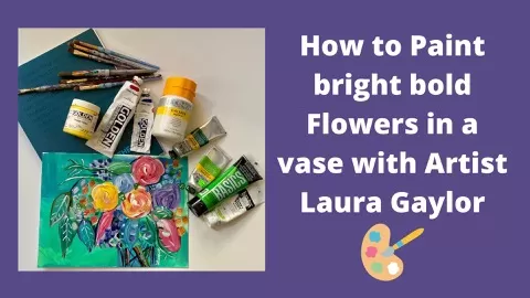 Students will learn how to use acrylic paint to create a bold bright bouquet of flowers in a glass vase. You do not need and prior painting experience to lea...