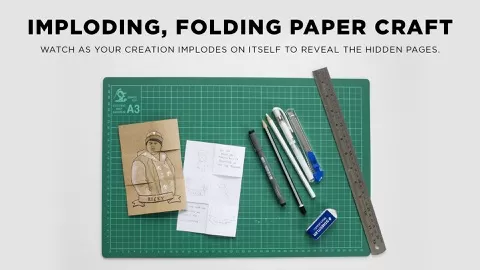 Learn how to create a folding paper card that seemingly has two sides