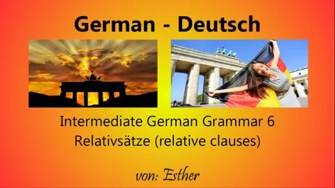 This is a class about German relative clauses (Relativsätze)