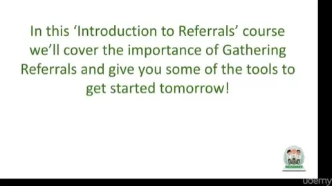 This Introduction to Referrals course teaches you how to get real referrals that convert in to business. All the content is from genuine business practice a...