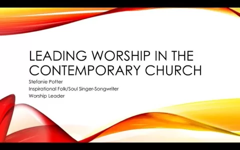 If you are an aspiring or current contemporary worship leader (or team member) in aChristian church or para-church ministry
