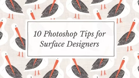 In this class I’m going to take you through 10 different tools and techniques that I use frequently in Photoshop to create my pattern designs.