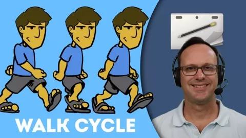 Did you know you can animate a walk cycle in only 8 to 10 drawings?