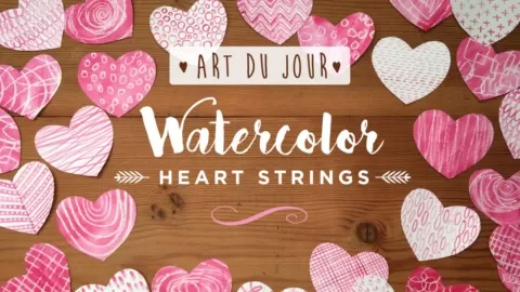 Art du Jour is a series of simple and playful art projects that youcan makeunder 30 minutes. Watercolor Hearts Strings is the first class in thisnew series ...
