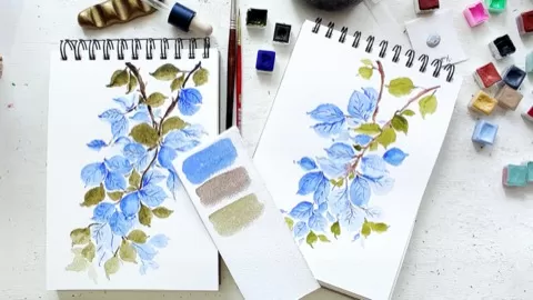 This is an easy guide to painting a Bougainvillea branch in the rare