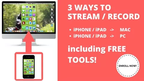 3 easy ways to stream and record your iPhone / iPad to Windows PC or Apple MACusing FREE tools!