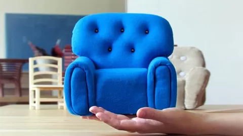 Learn how to create a custom mini armchair for your puppet/doll.