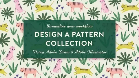 Learn how to design a pattern collection and streamline your workflow usingyour iPad to draw and Adobe Illustrator to create patterns