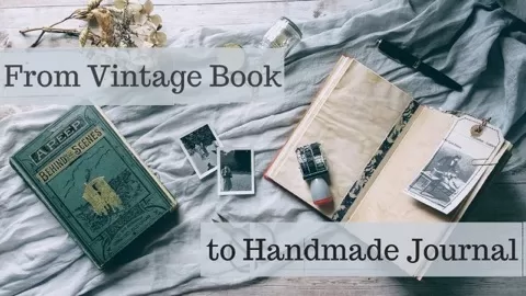 In this class I'm going to show you how you can turn a vintage book (or in fact any hardcover book) into a hand made journal