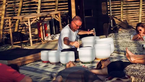 Learn To Play The Frosted Quartz Crystal Singing Bowls And Start Leading Your Own Group Sound Baths.