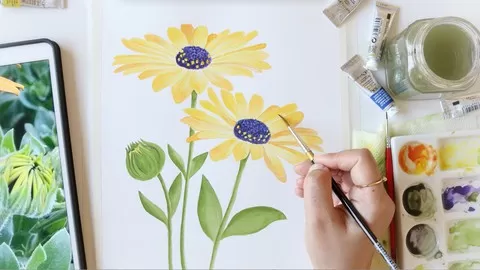 An Easy to Follow step by step guide to get started with Botanical Painting