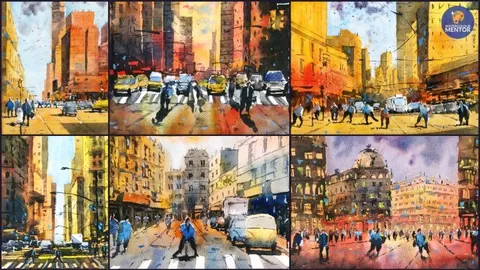 Learn how to paint 6 different street scenes from around the world!