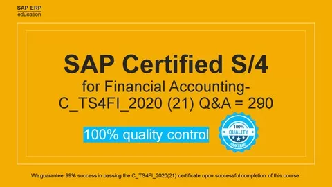 SAP Certified S/4 for Financial Accounting - C_TS4FI_2020(21)