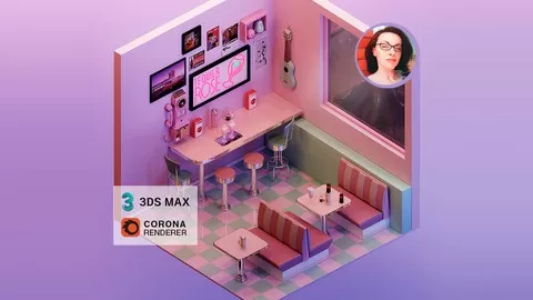 Rendering an Isometric Retro Diner in Autodesk 3ds Max and Corona Renderer