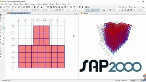 Using SAP2000 Perform Structural Analysis and Design of an Apartment Building from scratch.