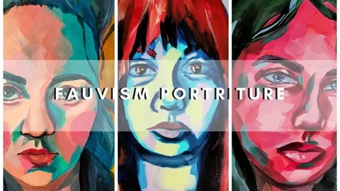 Create a Collection Of Abstract Portraits in Fauvism Style