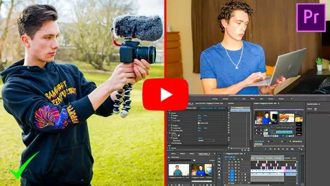 How To Film Quality YouTube Vlogs & How to edit YouTube Videos in Adobe PREMIERE PRO for Beginners!