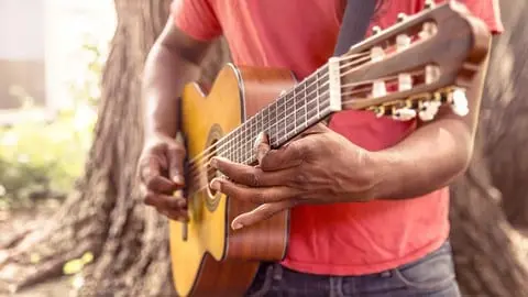 If you are an absolute beginner then learn how to play any guitar in a simplest way possible!