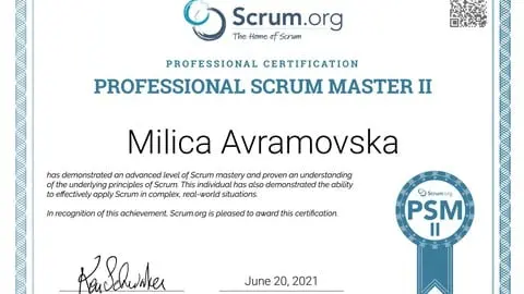 Get Scrum PSM II certificate on the first try GUARANTEED