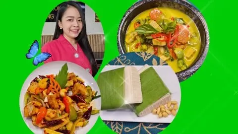 Vegan Thai cooking for home cooks & chefs taught by Chef Dao of Thai Chef School in Bangkok