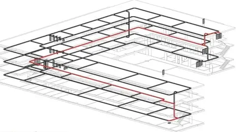 Dynamo Script for the Shortest Path of the Electrical Circuit along Cable Trays & Fittings.