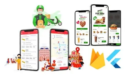 Learn Flutter 2.8 & Firebase - Develop iOS & Android Food Delivery & Food Ordering App - Shop App Zomato & Swiggy Clone