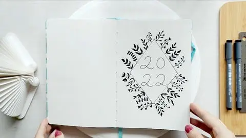 Create your floral doodle bullet journal