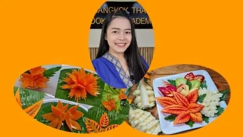 Learn Thai cooking fruit carving course with Chef Dao