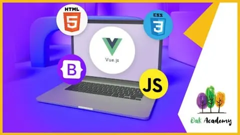 Vue Js and Javascript with real Vuejs projects. Learn Vue.js with JS and Frontend Web Development | HTML